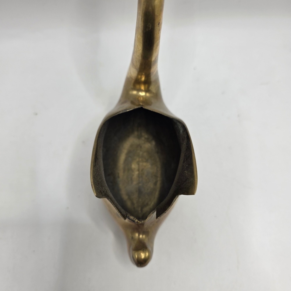 Vintage Brass Swan Planter Catchall Dish Gold Bird Figurine Mid Century Decor - Picture 7 of 10